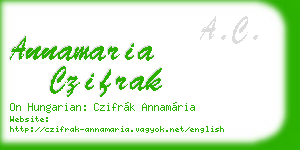 annamaria czifrak business card
